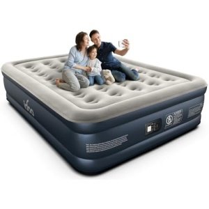 iDOO Luxury Air Mattress Queen with Built in Pump, Double Inflatable Mattress