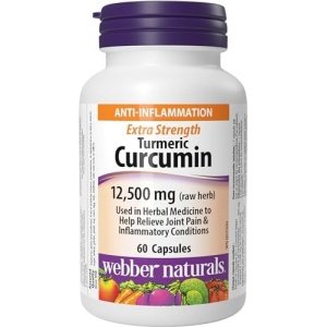 Webber Naturals Turmeric Curcumin Extra Strength, 12,500 mg of Raw Herb