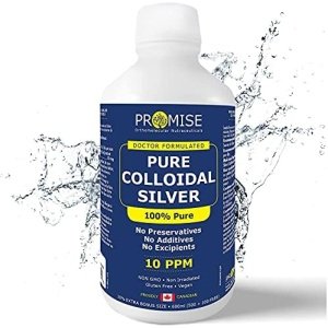 Promise 100% Pure Colloidal Silver 600ml (20oz) Family Sized Super Liquid