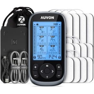 AUVON 3-in-1 TENS Unit Muscle Stimulator, EMS Massage Machine