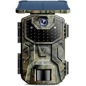 Solar Trail Camera 1520P 30fps 36MP, iZEEKER Game Camera