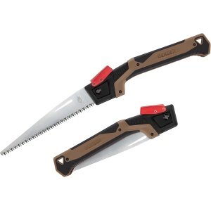 Gerber Gear Bushcraft Saw - Portable Camping Saw for Cutting Wood - Versatile Outdoor Tool w/Ergonomic Handle - 2-Position Blade - Chrome-Plated