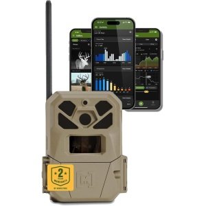 Moultrie Edge 2 Pro Cellular Trail Camera - Auto Connect Nationwide 4G LTE - On Demand 40MP Photo - 1440P Video with HD Audio - Ai False Trigger Elimination - 100 Ft Detection Range - No-Glow Flash