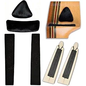 Archery Hair Arrow Rest & Limb Silencers - 2 Packs Leather Adhesive Backed Sticker Traditional Bow Limb Protection Strip & Arrow Rest, Recurve Long Bow Hunting Shooting Accessories