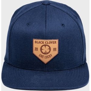 Rawlings Black Clover Leather Patch Flat Bill Hat