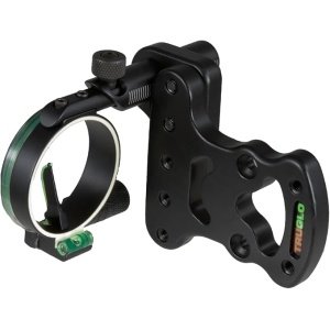 TRUGLO Pendulum 1-Pin Ultra-Lightweight Quiet Archery Hunting Treestand Bow Sight with Large Circular Field of View - Adjustable for Right & Left-Handed Shooters - LED Light Included