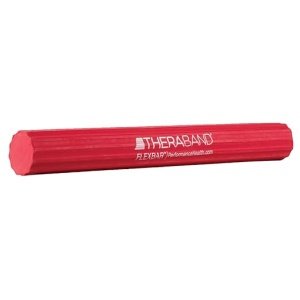 THERABAND FlexBar, Tennis Elbow Therapy Bar, Relieve Tendonitis Pain & Improve Grip Strength, Resistance Bar for Golfers Elbow & Tendinitis, Red, Light, Beginner