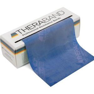 THERABAND Resistance Bands, 6 Yard Roll Professional Latex Elastic Band For Upper & Lower Body, Core Exercise, Physical Therapy, Pilates, Home Workouts, Rehab, Blue, Extra Heavy, Level 5