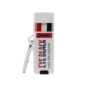 Franklin Sports Baseball Eye Black - Red, White + Blue USA Sports Eye Black Stick for Kids + Adults - Multi Color Eye Black for Baseball + Softball - USA