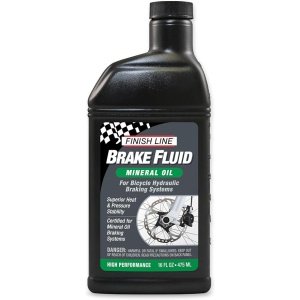 Finish Line Mineral Oil Bicycle Brake Fluid – Low Viscosity Hydraulic Disc Brake Fluid for Smooth Lever Response and Enhanced Performance – 16oz Bottle