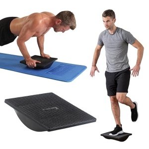 THERABAND Rocker Board Stability and Balance Trainer, Lateral Wobble Board, Core Strength Balance Board for Adults, Physical Therapy, Agility Training, Compact Non-Slip Design