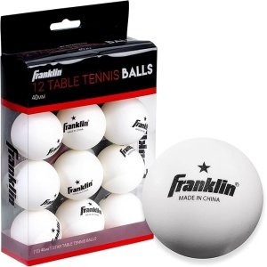 Franklin Sports 1 Star Table Tennis Balls (Pack of 12), 40 mm