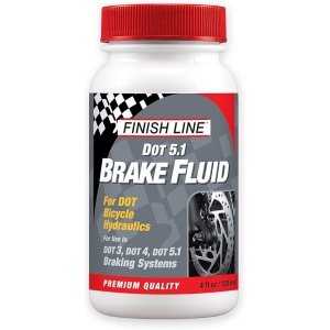 Finish Line High Performance DOT 5.1 Bicycle Brake Fluid – Premium Low Viscosity Hydraulic Disc Brake Fluid for Superior Lever Response and Consistent Performance – 4oz Bottle