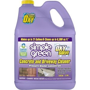 Simple Green Oxy Solve Concrete and Driveway Pressure Washer Cleaner, Purple, Unscented, 128 Fl.Oz